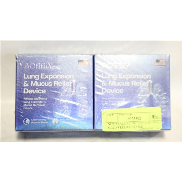 2 NEW SEALED LUNG EXPANSION & MUCAS RELIEF DEVICES