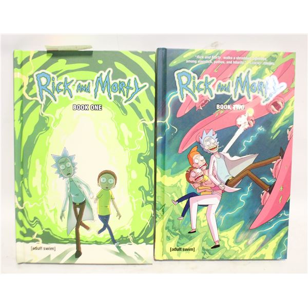 2 DELUXE HARDCOVER COMICS,RICK & MORTY BOOK 1 & 2