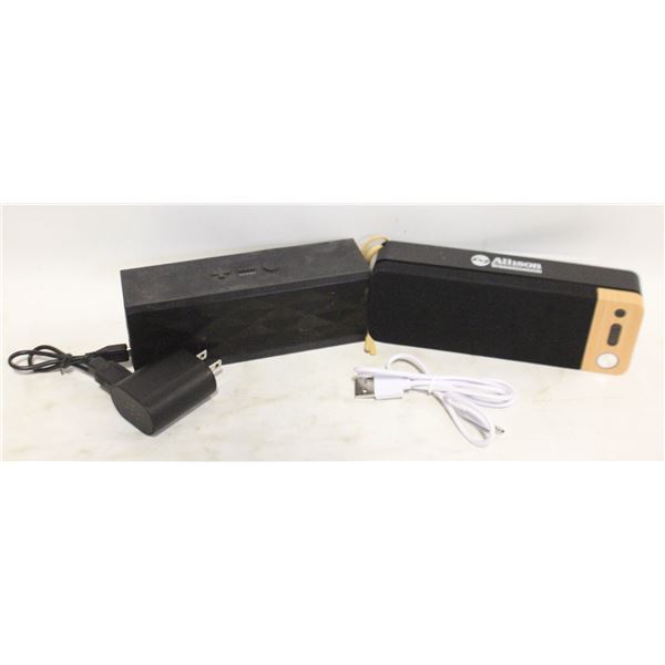2 BRANDED WIRELESS BLUETOOTH SPEAKERS & CORDS