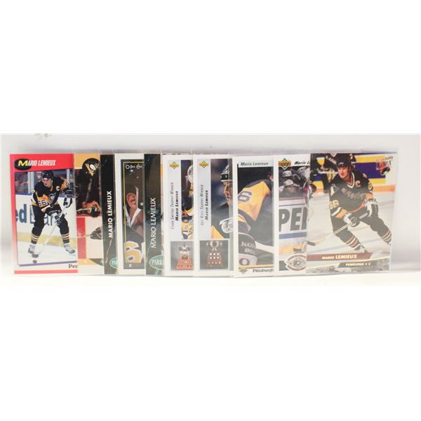 HOCKEY CARDS 10X LOT MARIO LEMIEUX VINTAGE.