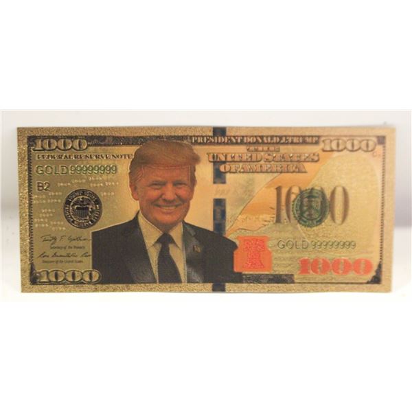 4K GOLD FOIL US DONALD TRUMP $1000