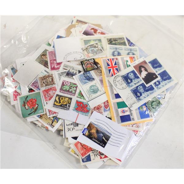 STAMP COLLECTION IN ZIPLOC BAG VARIOUS