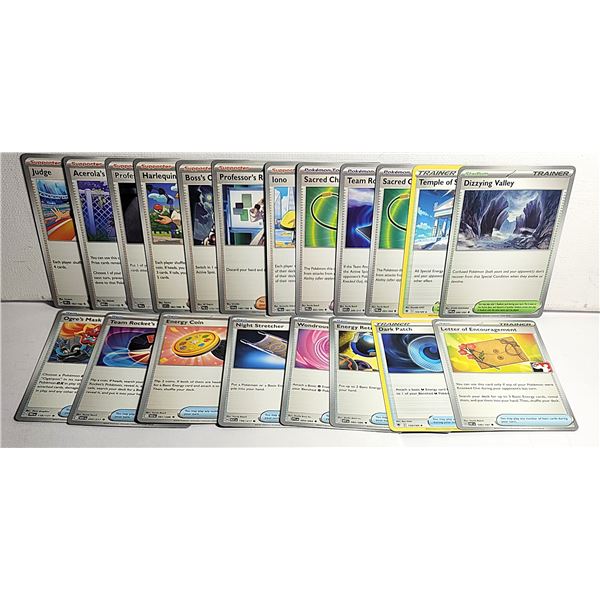 5) LOT OF 20 POKEMON TRAINER CARDS.