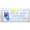 Image 1 : WILD ROSE ANTIQUE EDMONTON LICENSE PLATE
