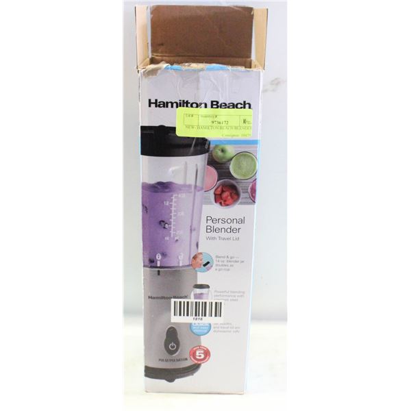 NEW- HAMILTON BEACH BLENDER.