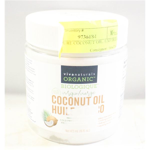 100% PURE COCONUT OIL. EXPIRED