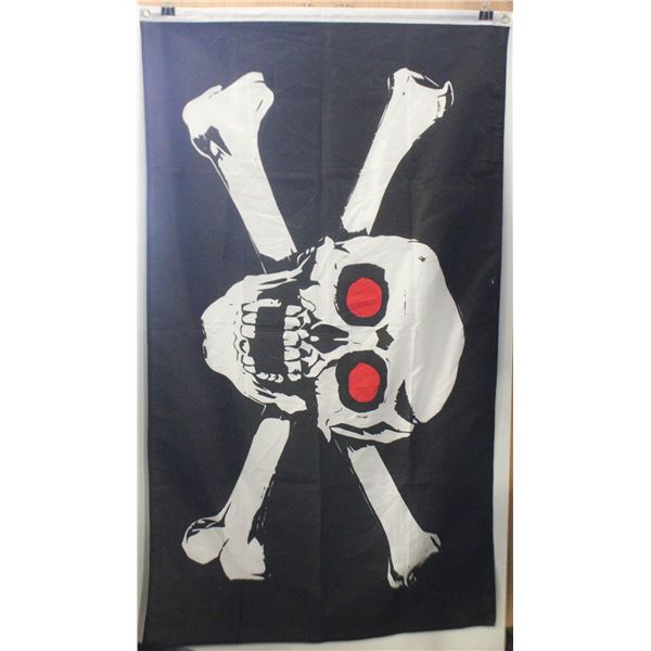 PIRATE RED EYES 3X5FT POLY PIRATE FLAG RED EYES