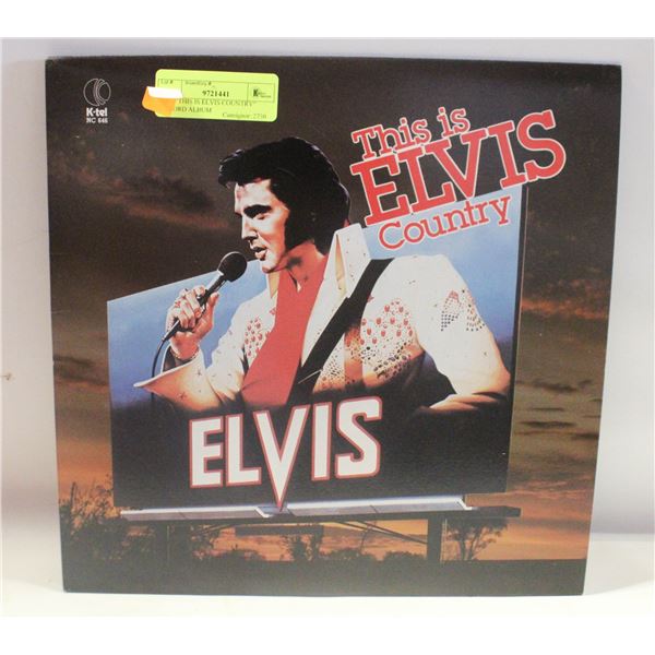 1983 "THIS IS ELVIS COUNTRY" RECORD ALBUM