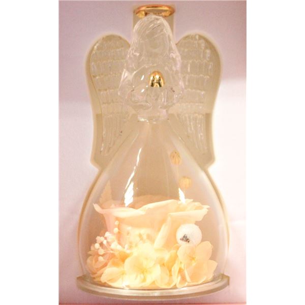 NEW- GLASS AND GOLD PLATED ANGEL