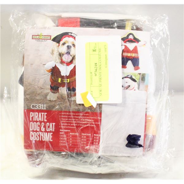 NEW- XL PIRATE DOG COSTUME.