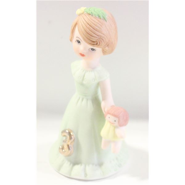 BIRTHDAY GIRLS ENESCO FIGURINE AGE 3