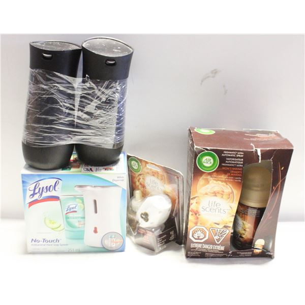 NEW (2) AIR FRESHENERS + LYSOL NO-TOUCH SOAP