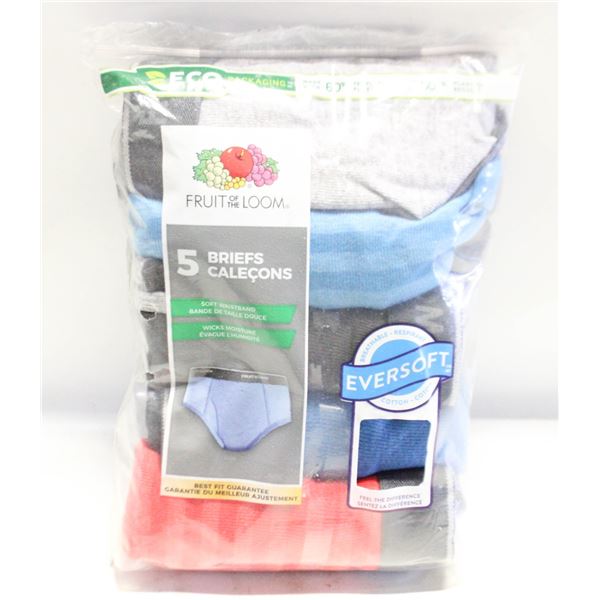 5 PAIR BOYS SIZE MED BRIEFS/ UNDERWEAR FOTL