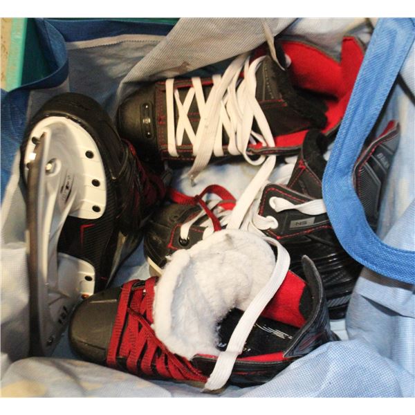 CRATE W/ ICE SKATES