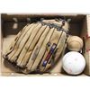 Image 1 : WILSON A1555 SCA BASEBALL GLOVE & 2 BALLS