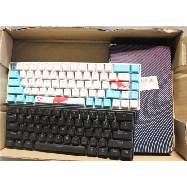 LOT OF MECHANICAL KEYBOARDS & INTERCHANGABLE KEYS