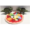 Image 1 : FABROC/FELT PLAY PIZZA FOR CHILD LEARNING +