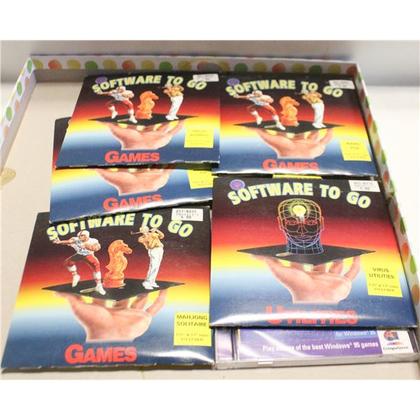5 VINTAGE COMPUTER GAMES 5.25" & 3.5" DISKS