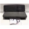 Image 1 : USB PORTED DESK RISER, & WIRED KEYBOARD