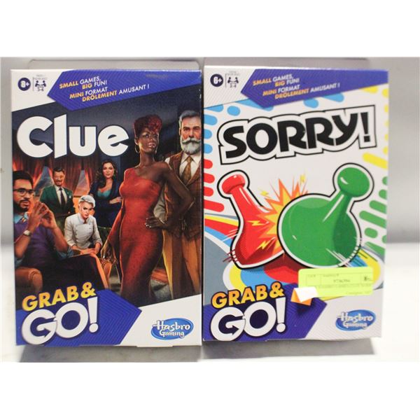 NEW HASBRO GAMES CLUE/SORRY