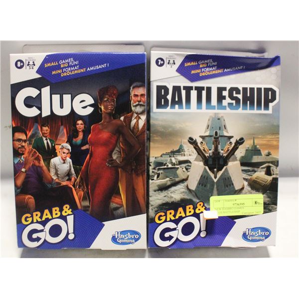 NEW HASBRO GAMES CLUE/BATTLESHIP