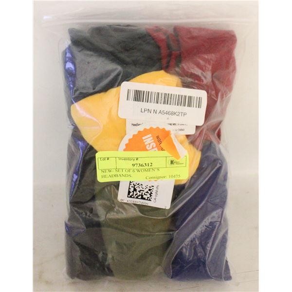 NEW- SET OF 6 WOMEN’S HEADBANDS.