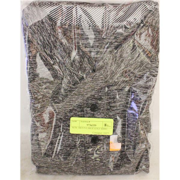 NEW- MEN’S LARGE GOLF SHIRT.
