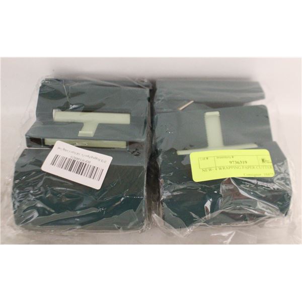 NEW- 4 WRAPPING PAPER CUTTERS.