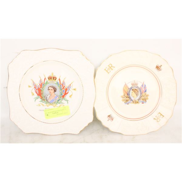 2 CORONATION PLATES JUNE 2ND 1953
