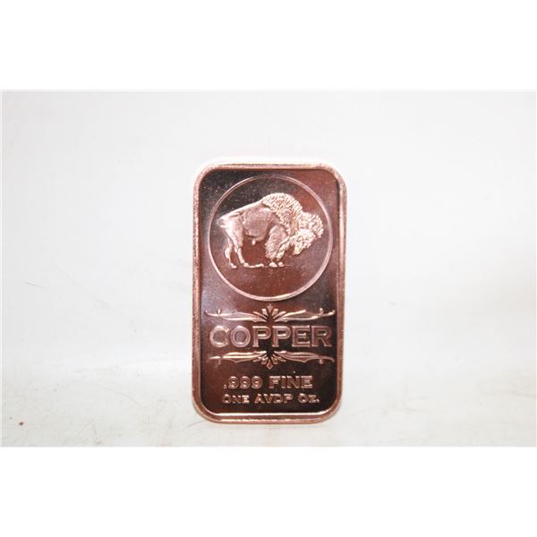 1 OZ COPPER BAR