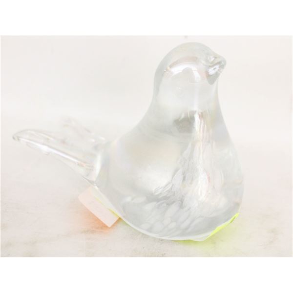 VINTAGE IRIDESCENT ART GLASS BIRD