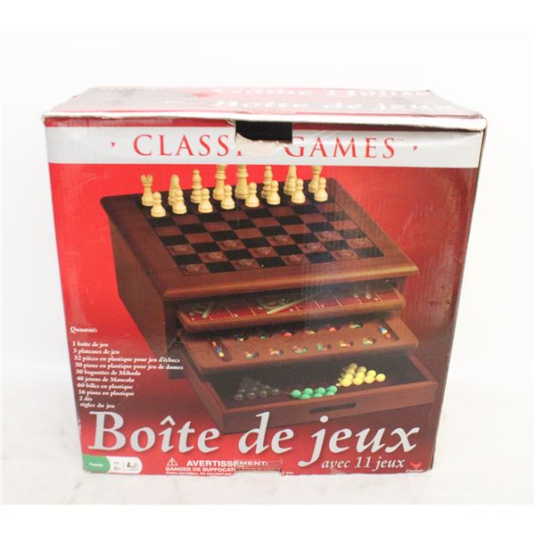 WOOD GAMEHOUSE WITH 11 GAMES