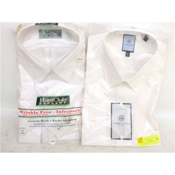 2 NEW MENS SIZE XL BUTTON UP DRESS SHIRTS