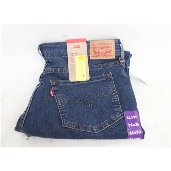 NEW SZ 31 X 30 LEVIS 711 SKINNY MID RISE JEANS