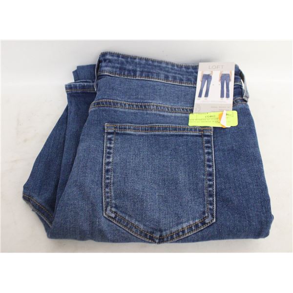 NEW WOMENS SZ 12 LOFT JEANS - BOOTLEG MIDRISE JEAN