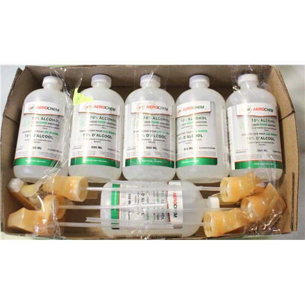 NEW 6 SEALED ACROCHEM LIQUID HAND 500ML SANTITZER
