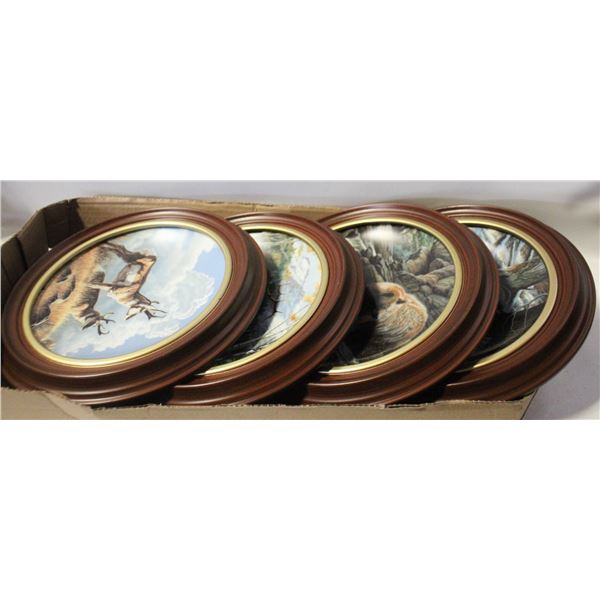 4 BIG GAME DECORATIVE PLATES