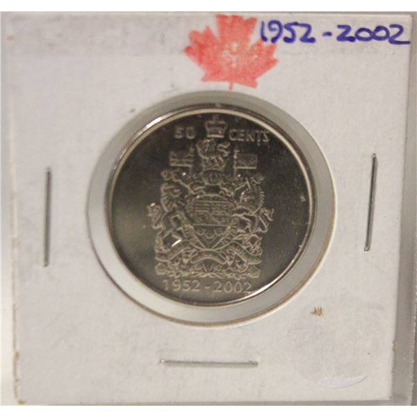1952 TO 2002 CANADIAN 50 CENTS COIN