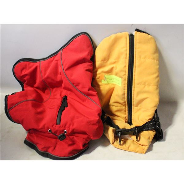 NEW- MEDIUM YELLOW DOG COAT.