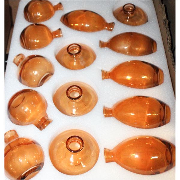 28 GOLD TONED BUD VASES