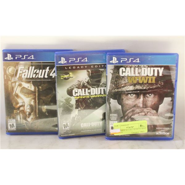 PS4 GAMES! X3 CALL OF DUTY WWII, INFINITE