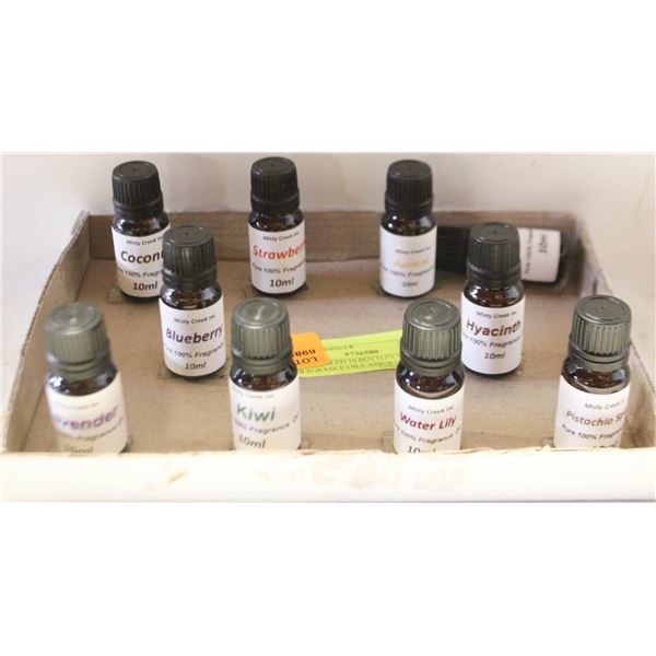 NEW SEALED 10 BOTTLES 10ML FRAGRANCE OILS ASSORTED