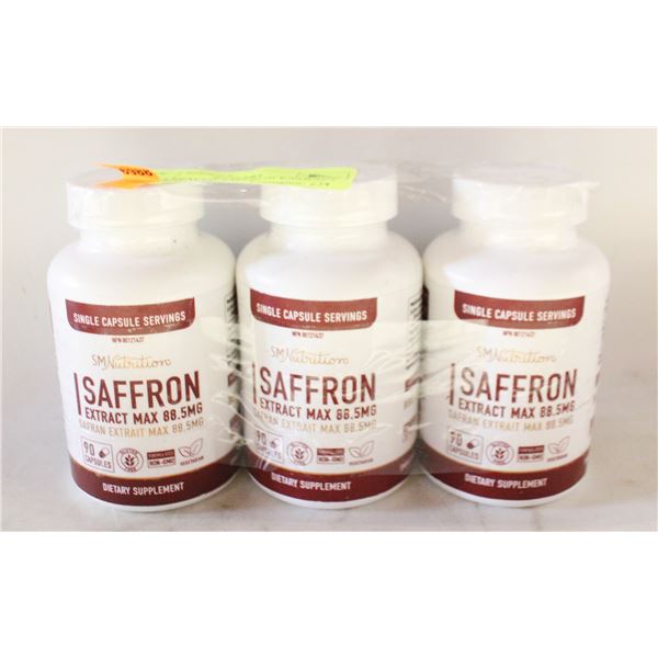 NEW 3 SEALED SAFFRON EXTRACT MAX GLUTEN FREE