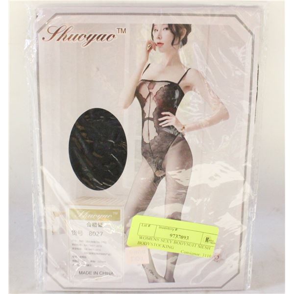 WOMENS SEXY BODYSUIT MESH BODYSTOCKING