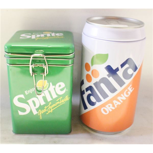METAL FANTA BANK & SPRITE TIN