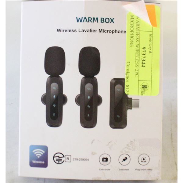 WARM BOX WIRELESS 2PC MICROPHONE