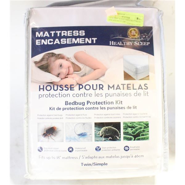 HEALTHY SLEEP TWIN MATTRESS ENCASEMENT ZIP