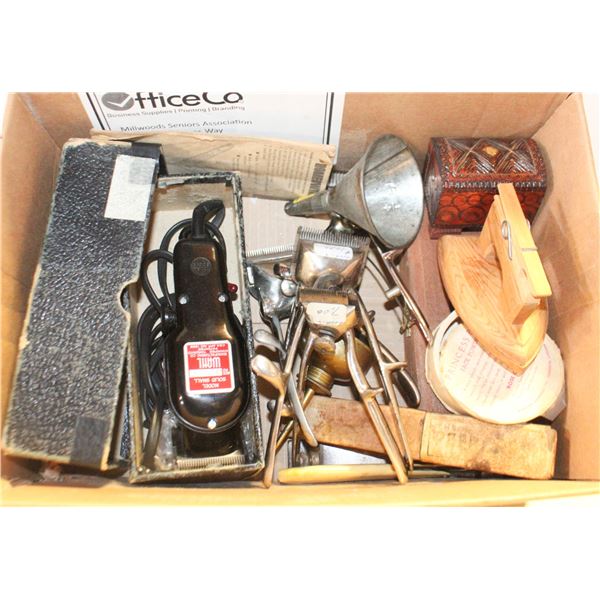 BOX OF HAIR CLIPPERS - COLLECTABLES