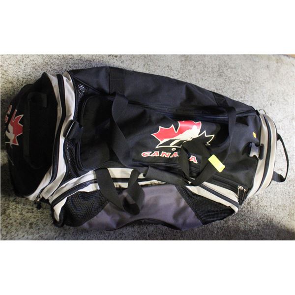 GRAY TEAM CANADA HOCKEY BAG