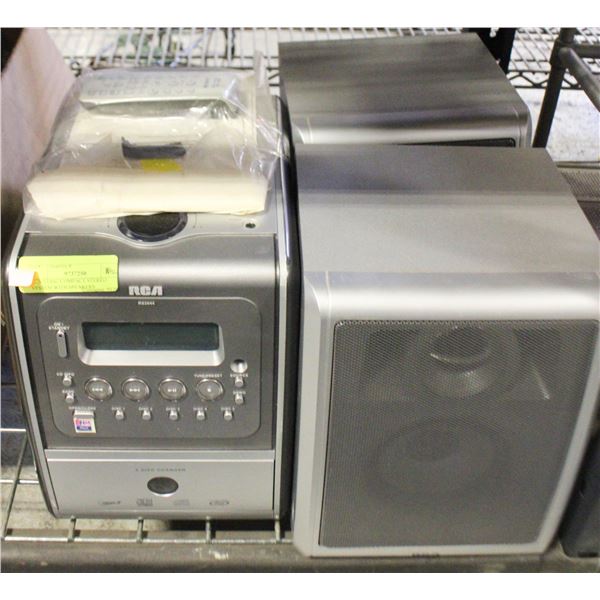 RCA 5 DISC COMPACT STEREO SYSTEM WITH SPEAKERS